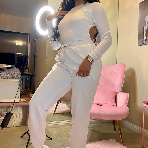 NWT Bobbie White Pocket Drawstring Joggers - Picture 13 of 14